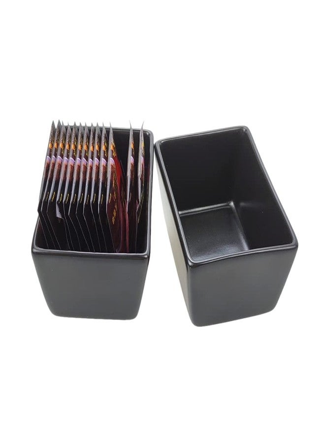Sizikato 2pcs Matte Black Porcelain Sugar Packet Holder Tea Bag Bowl, 5 Oz - Image 4